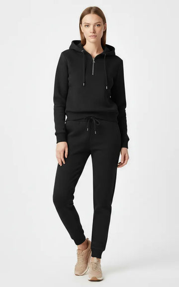 Women’s Quarter-Zipper Tracksuits – Stylish & Cozy SKM