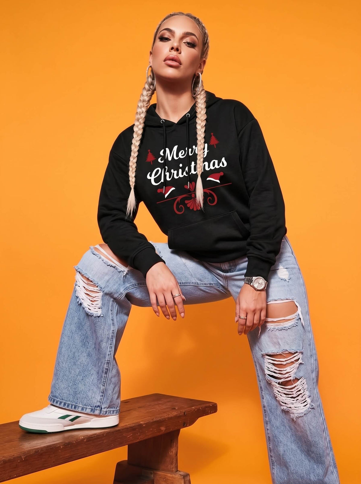 Merry Christmas Hoodie Women | SKM