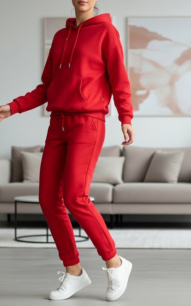 Red Hoodie Tracksuit