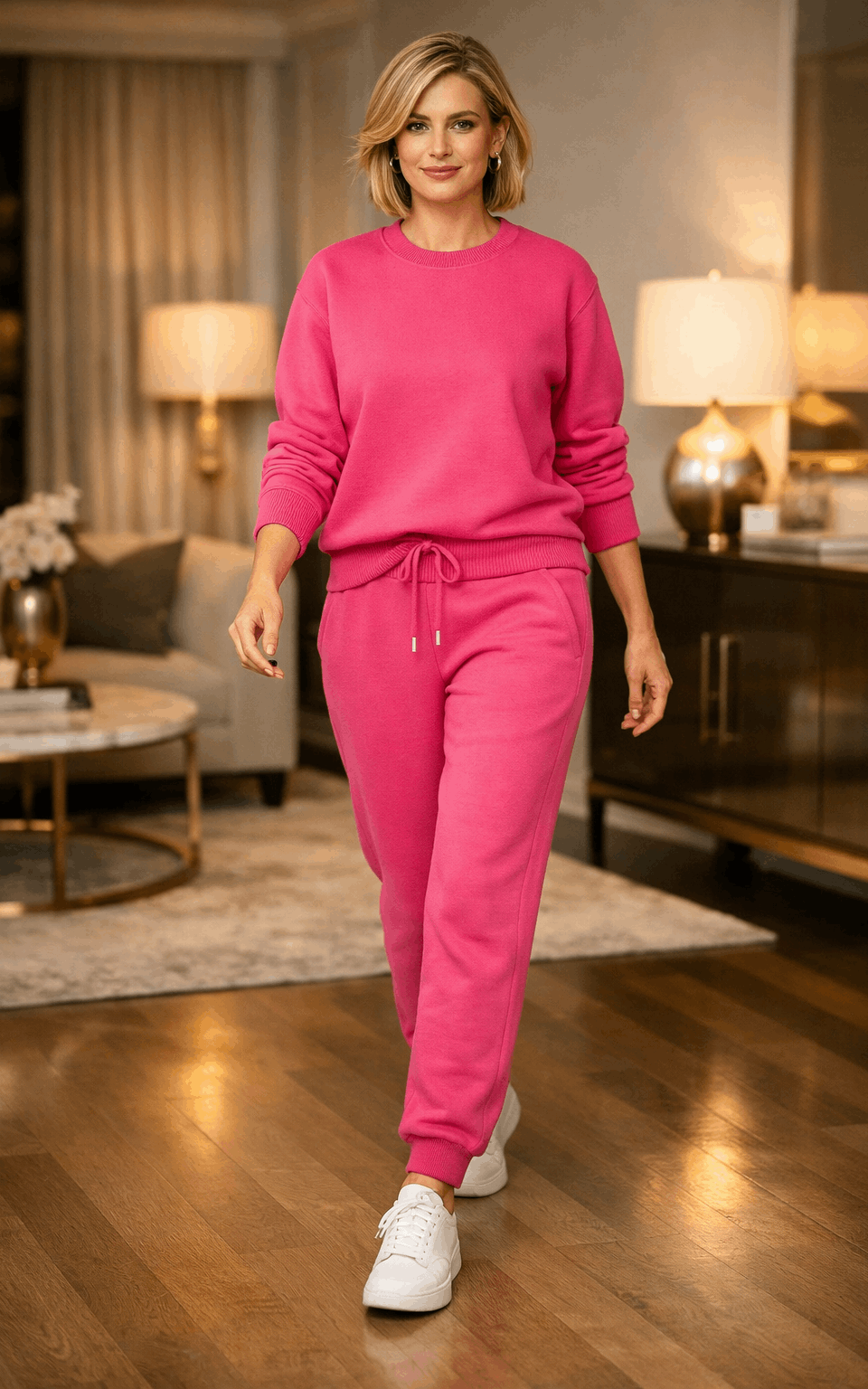 Pink Sweatshirt Tracksuit Pink