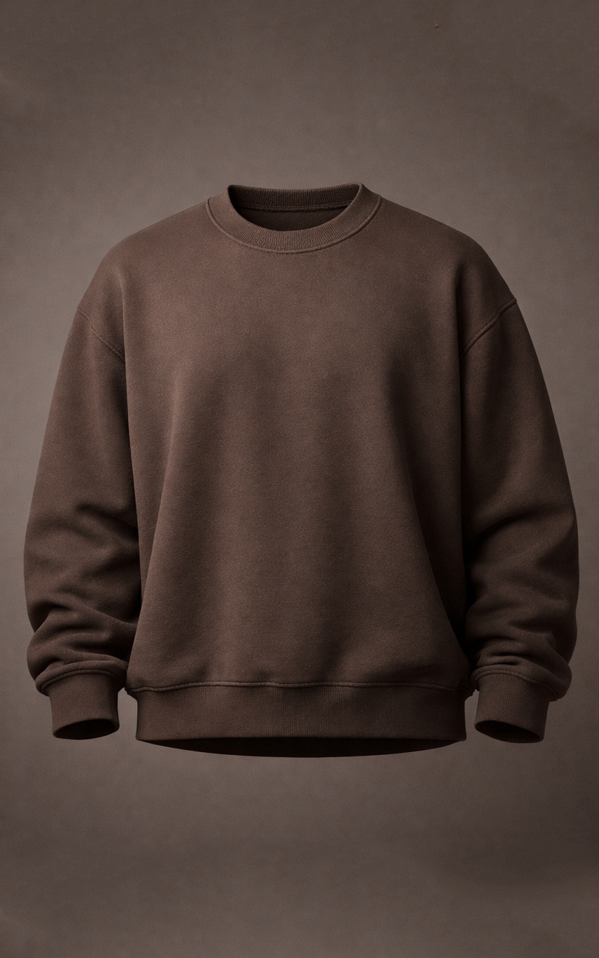 Dark Brown Men's Classic Sweatshirt