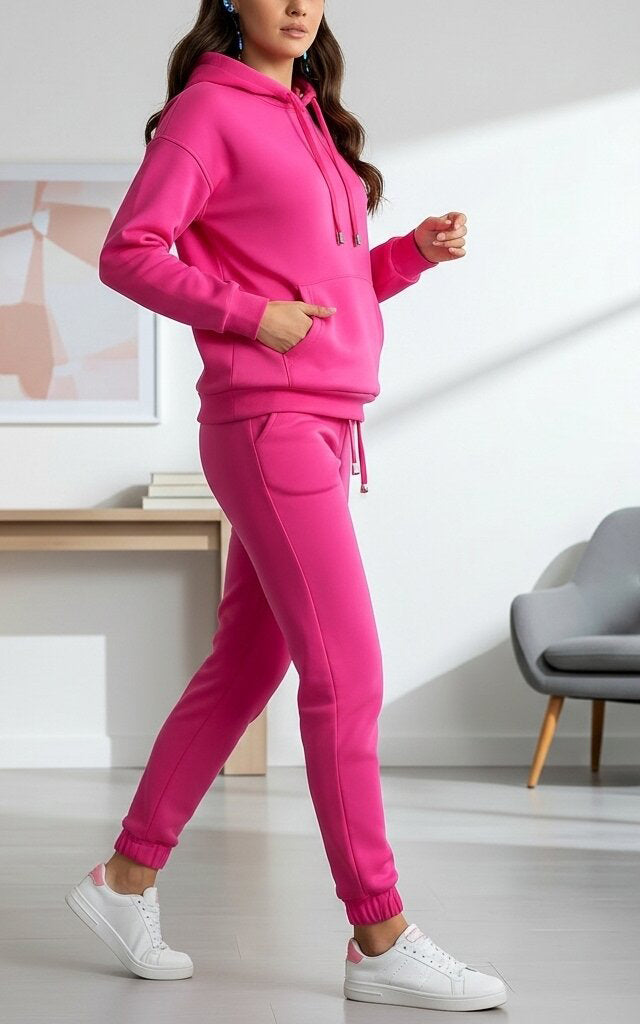 Pink Hoodie Tracksuit