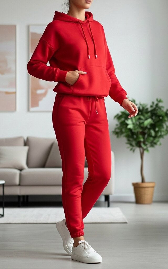 Red Hoodie Tracksuit
