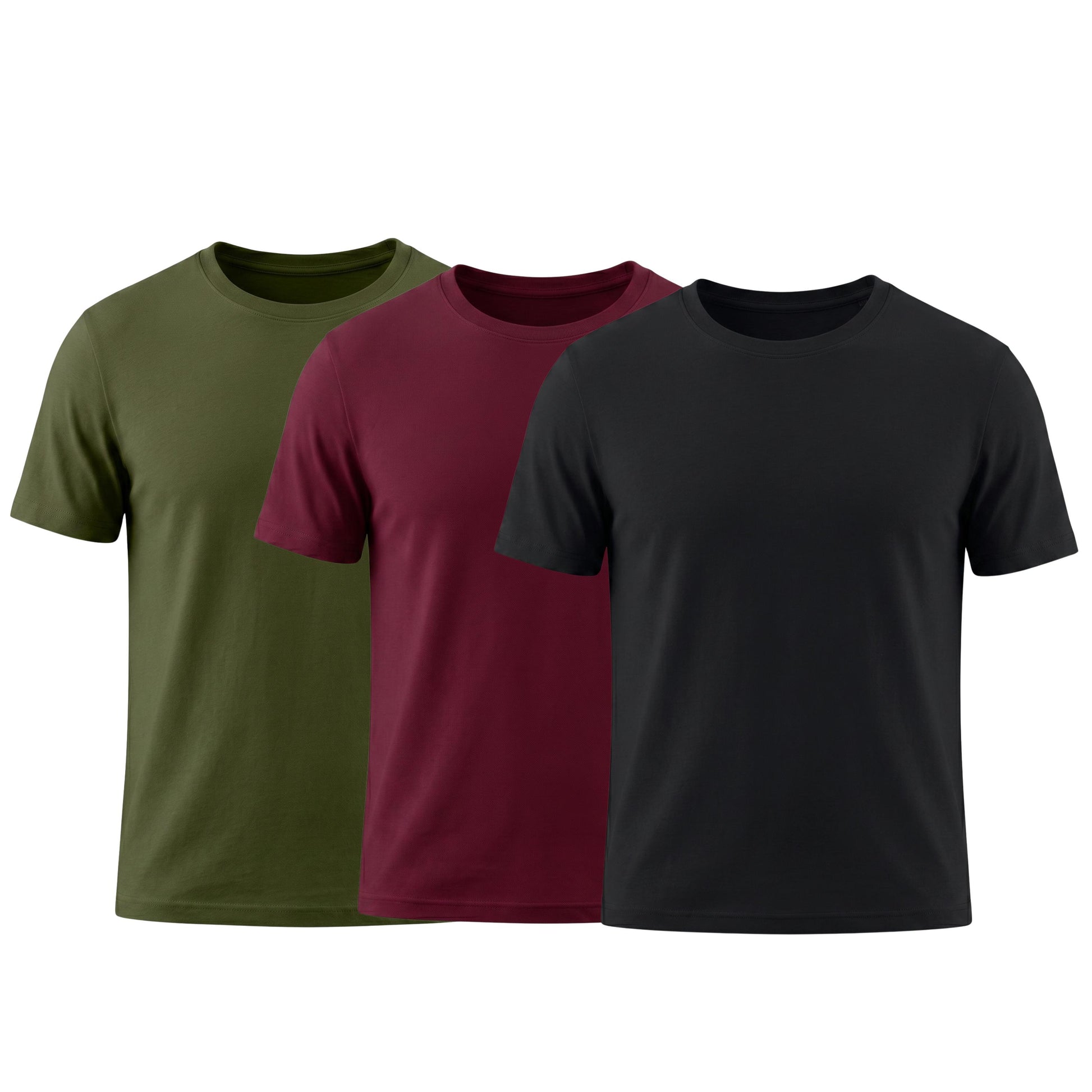 3 Pack Men's 100% Cotton T-Shirts | Soft Breathable Crew Neck Everyday Essential Tees