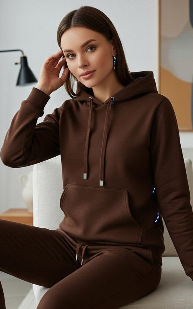 Chocolate Brown Hoodie Tracksuit