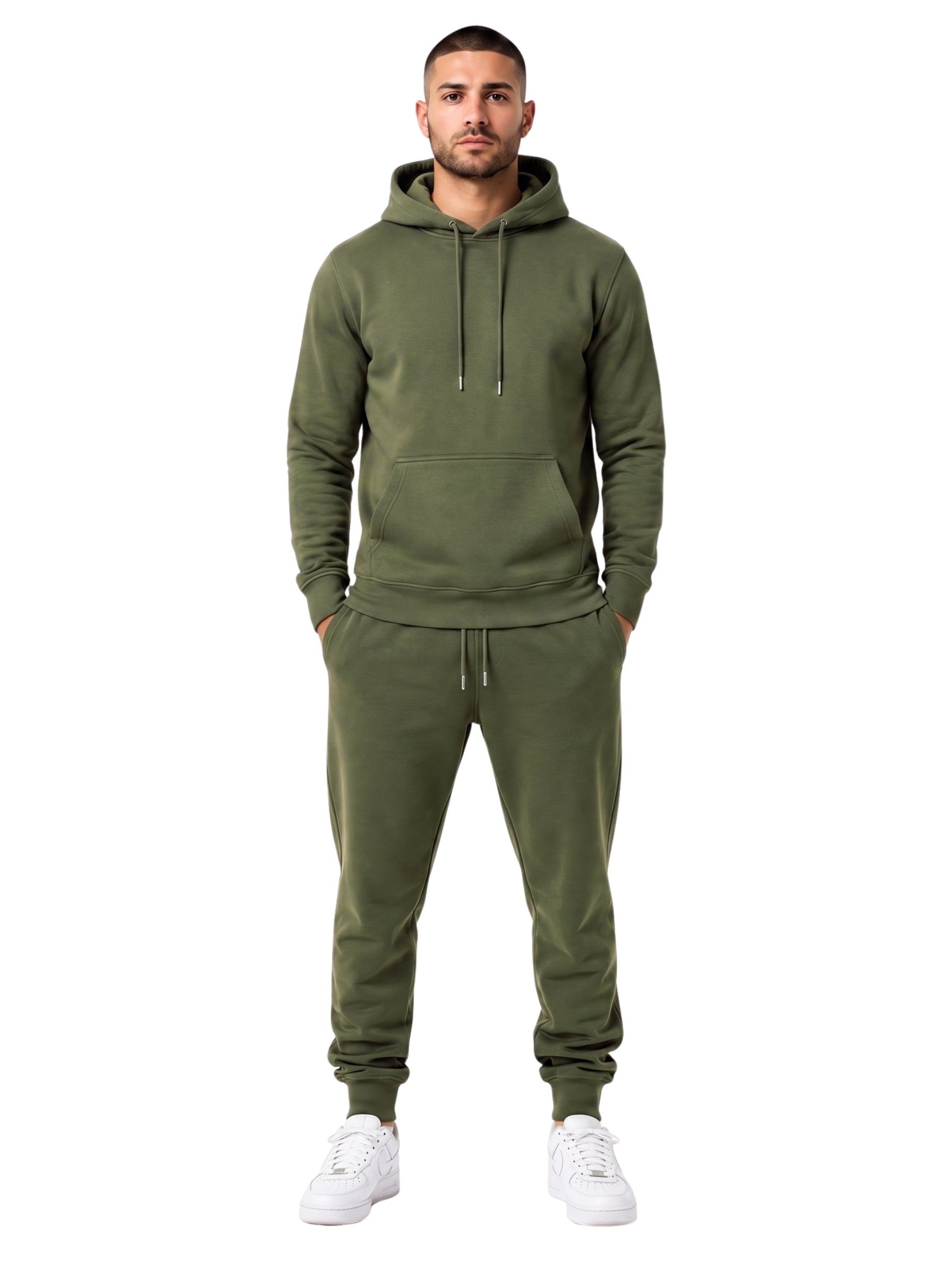 Premium Men's Hoodie Tracksuit | SKM Olive Green