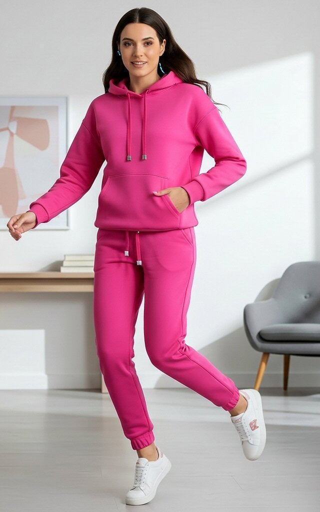 Pink Hoodie Tracksuit