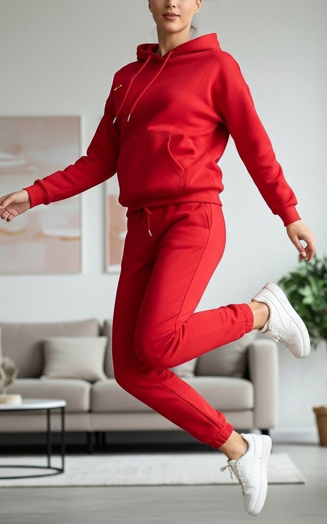 Red Hoodie Tracksuit