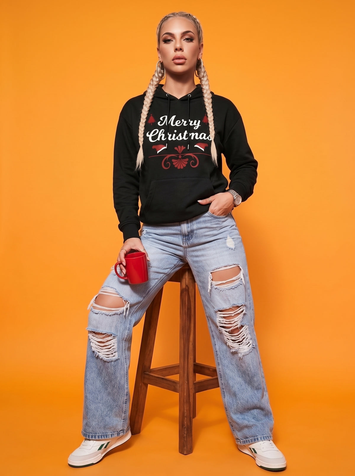 Merry Christmas Hoodie Women | SKM