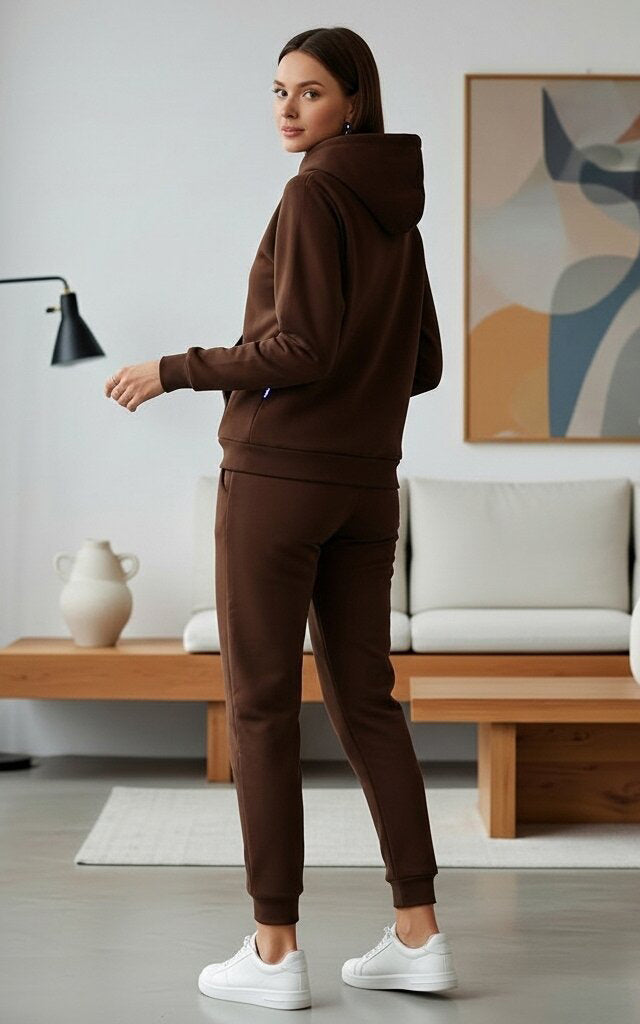 Chocolate Brown Hoodie Tracksuit