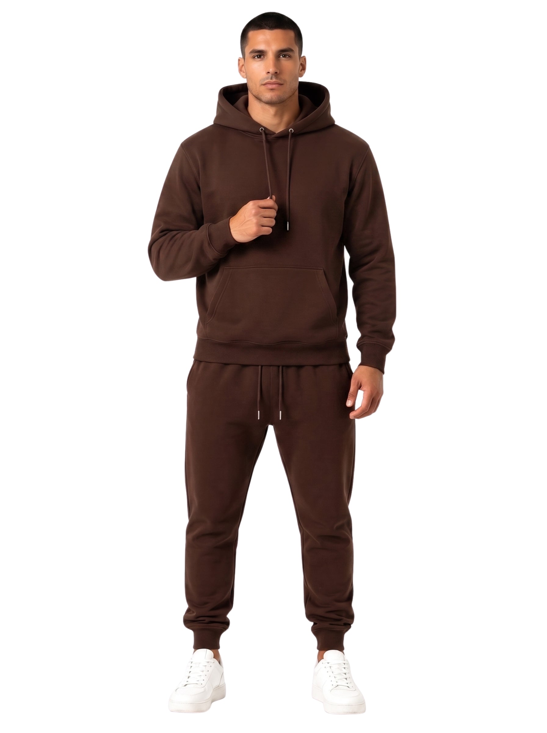 Premium Men's Hoodie Tracksuit | SKM Chocolate Brown