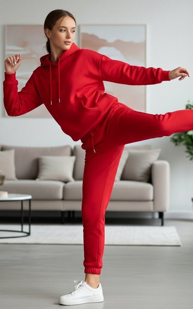 Red Hoodie Tracksuit