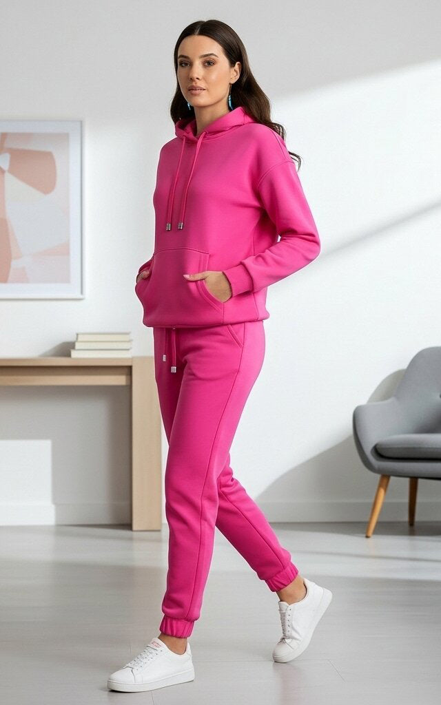 Pink Hoodie Tracksuit