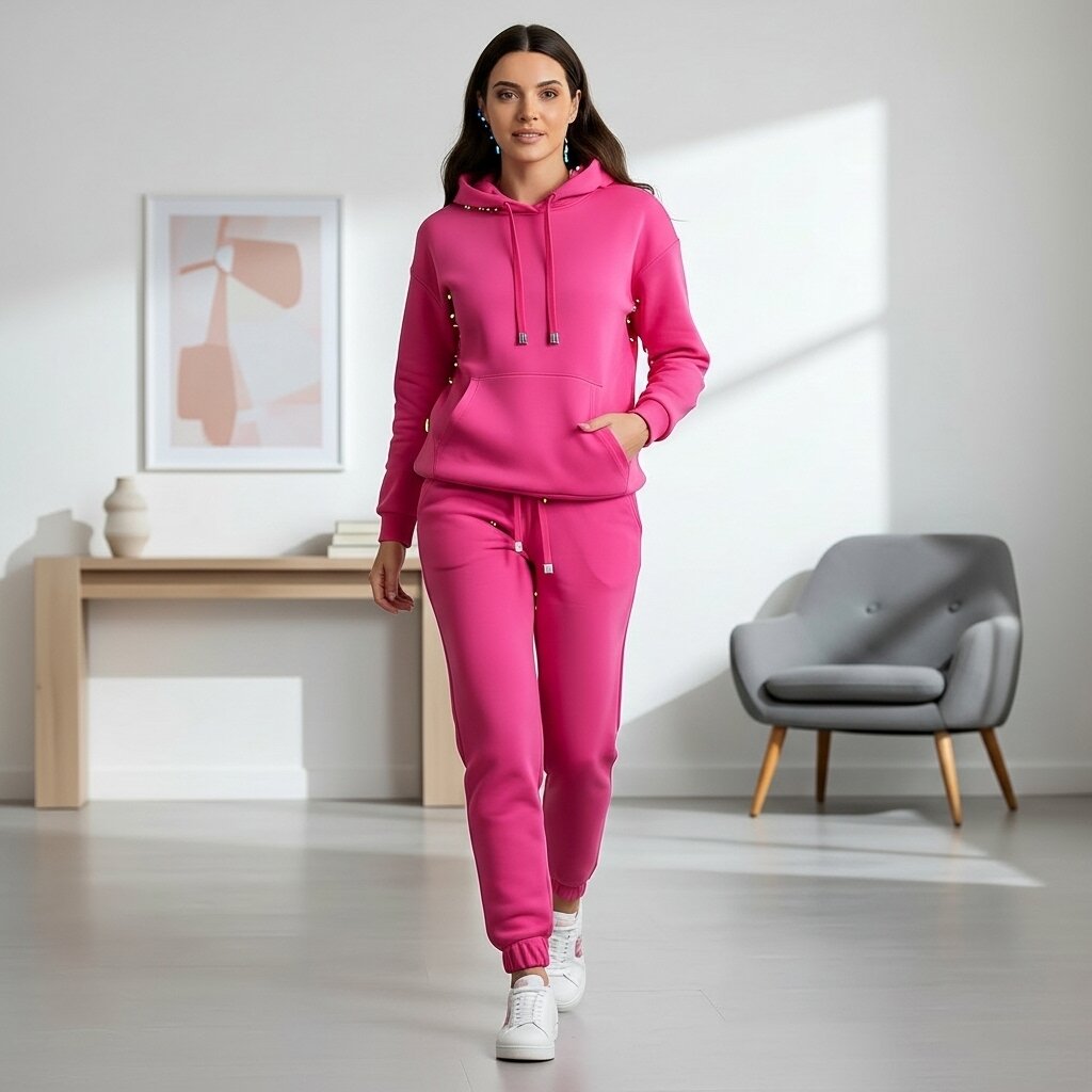 Pink Hoodie Tracksuit