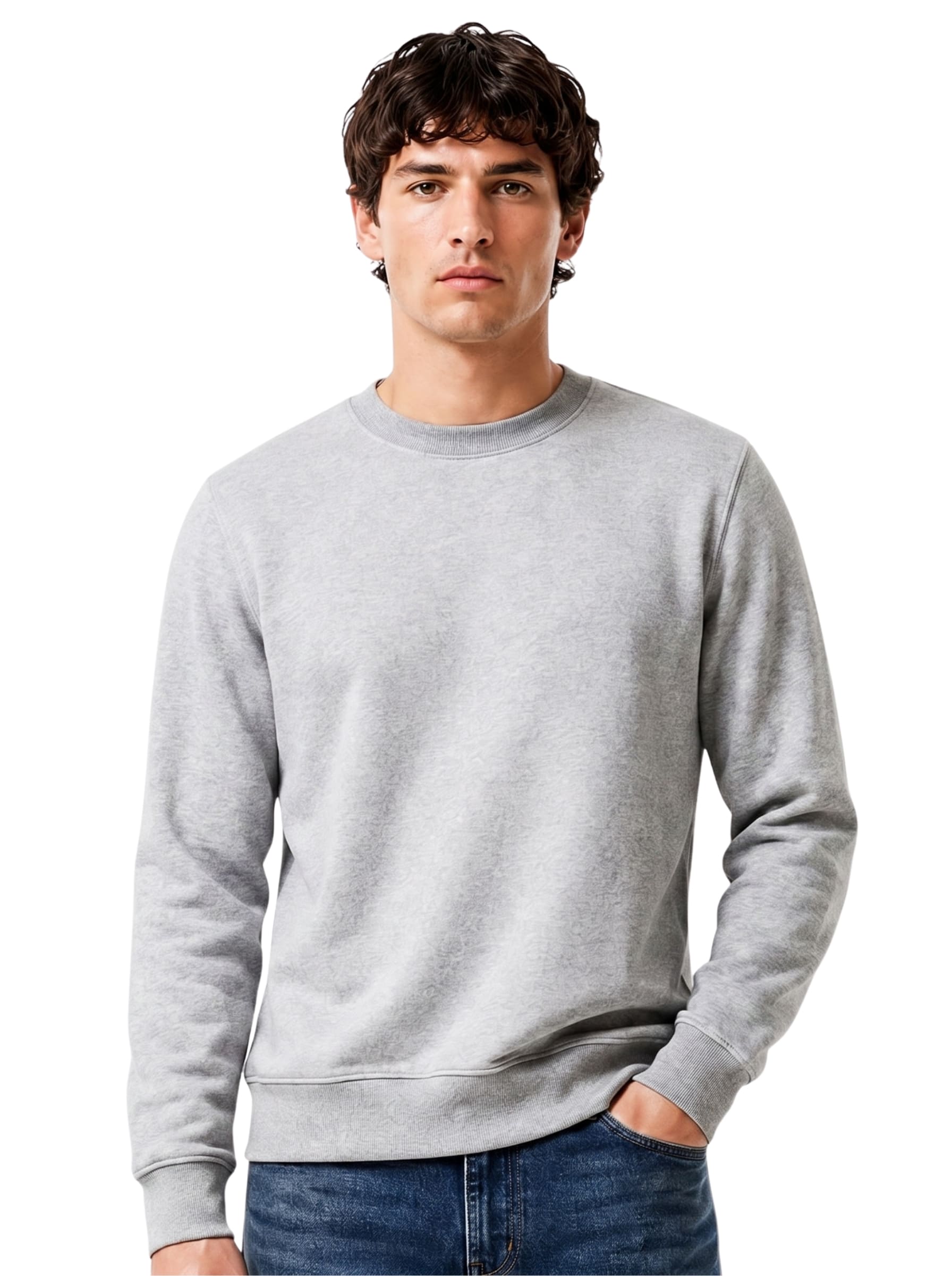 Cozy Men's Sweatshirts | SKM Ash Gray