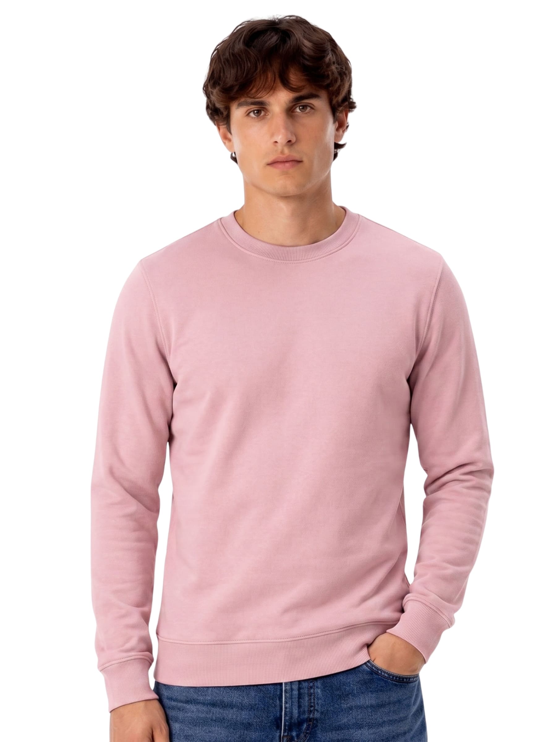 Cozy Men's Sweatshirts | SKM Baby Pink