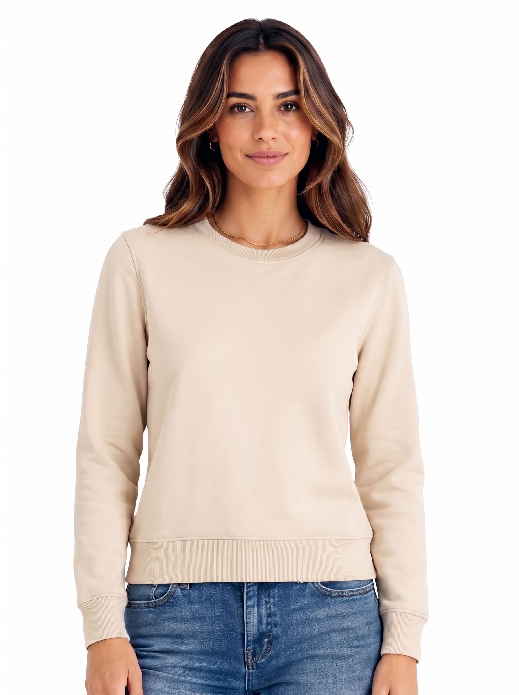 Women's Sweatshirts Pack of 3 | SKM Beige