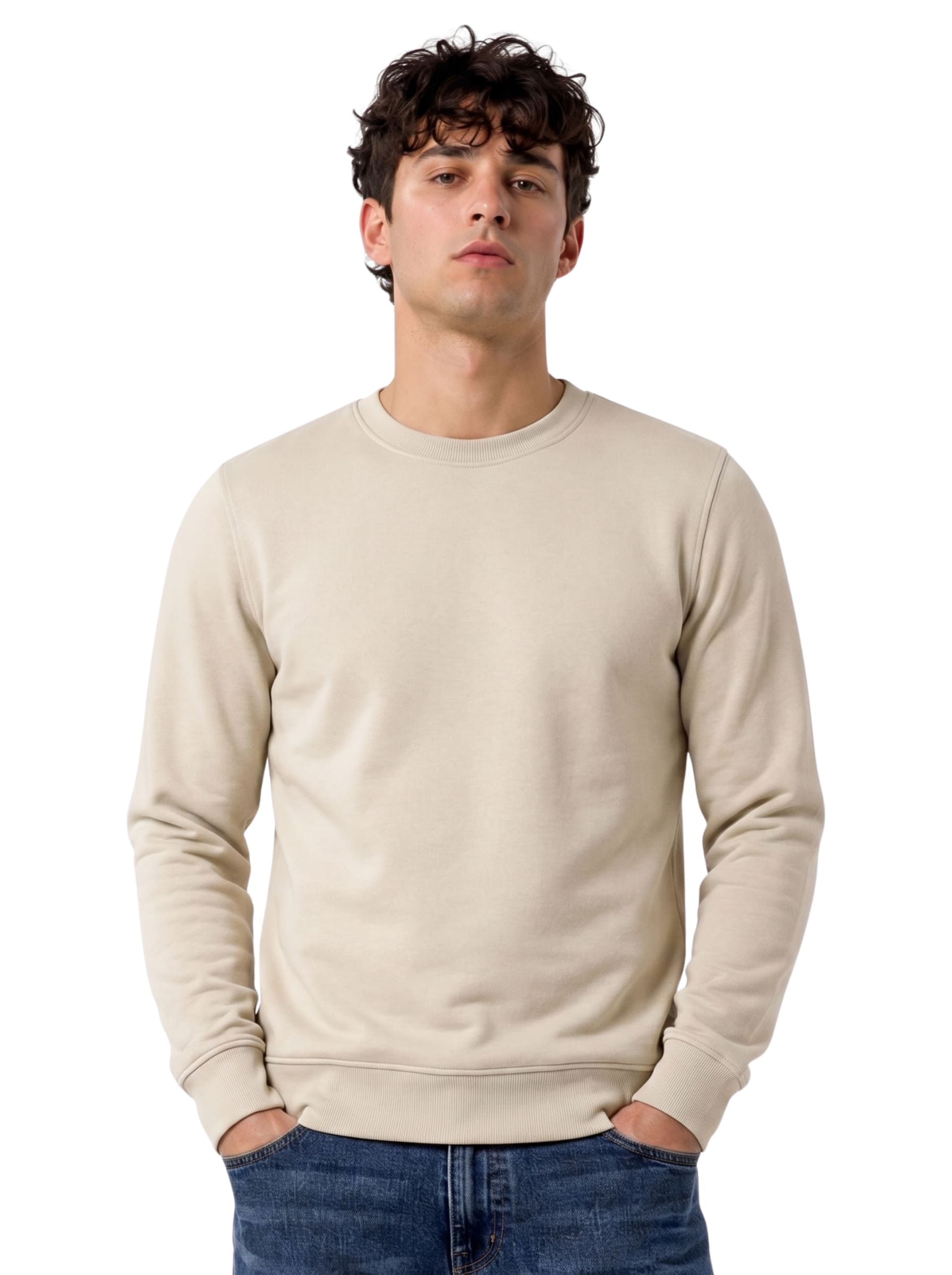 Cozy Men's Sweatshirts | SKM Beige