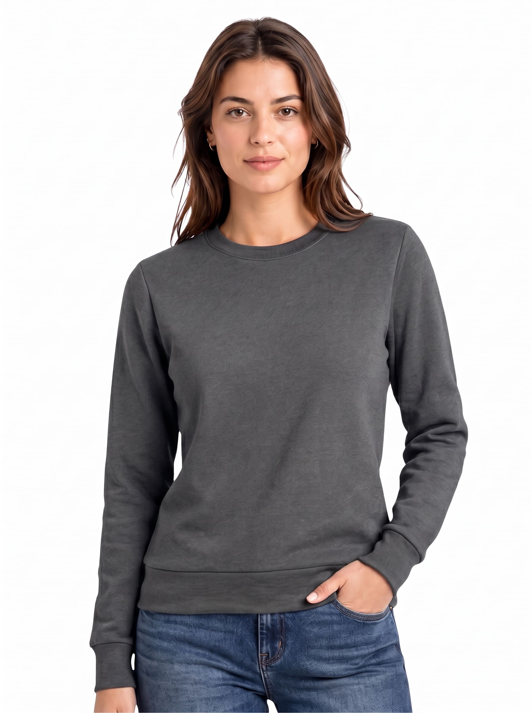 Women's Sweatshirts Pack of 3 | SKM Charcoal