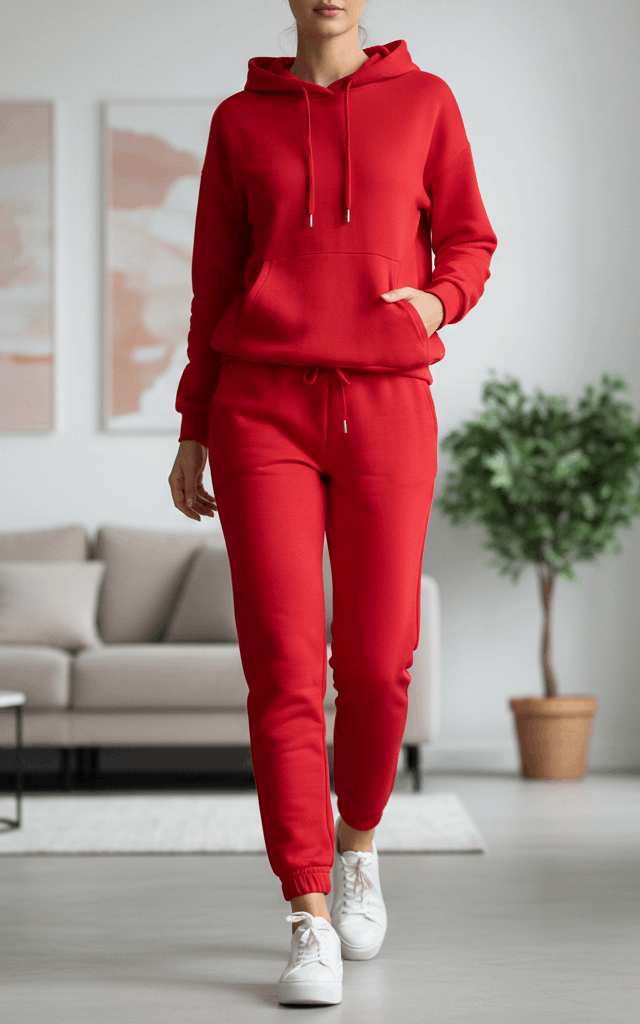 Red Hoodie Tracksuit