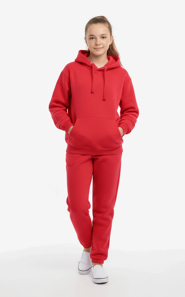 Pullover Hoodie Tracksuit for Girls – Cute & Comfy Everyday Tracksuit Black