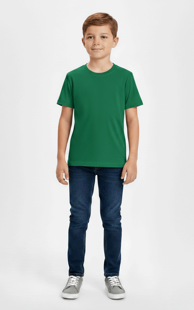 Half Sleeve T-Shirt for Boys – Comfortable & Stylish Everyday Wear Green