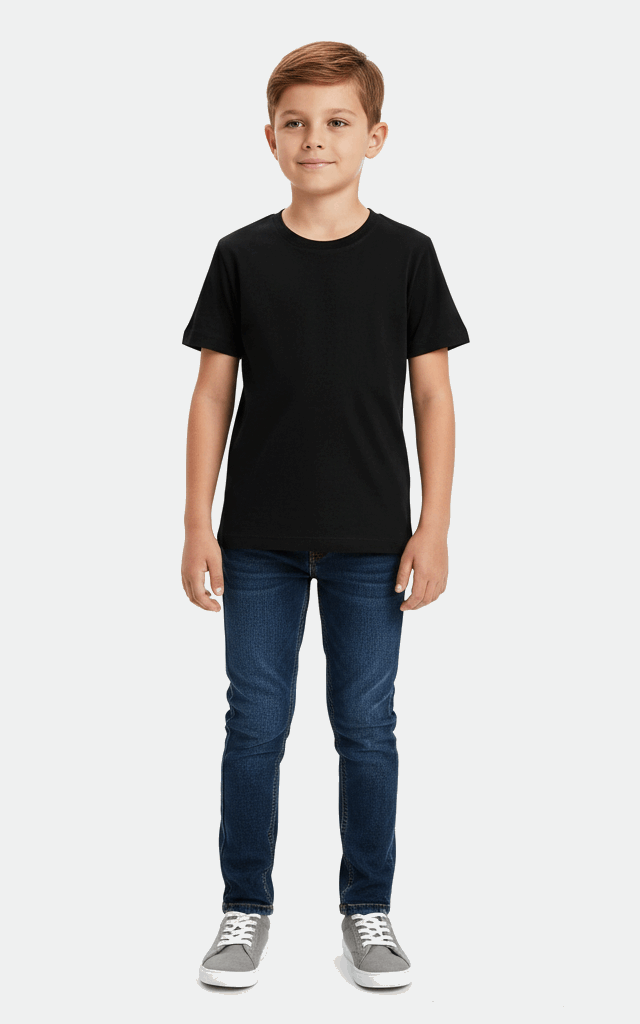 Half Sleeve T-Shirt for Boys – Comfortable & Stylish Everyday Wear Heather Grey