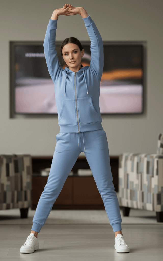 Indigo Zipper Hoodie Tracksuit