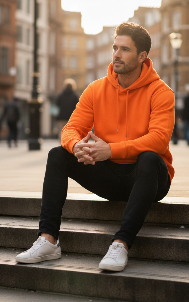 Orange Hoodie