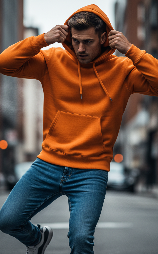 Orange Hoodie