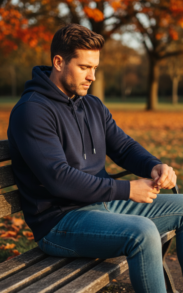 Navy Hoodie Navy Blue