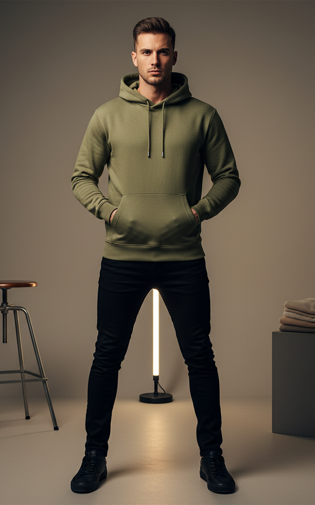 Khaki Hoodie Khaki