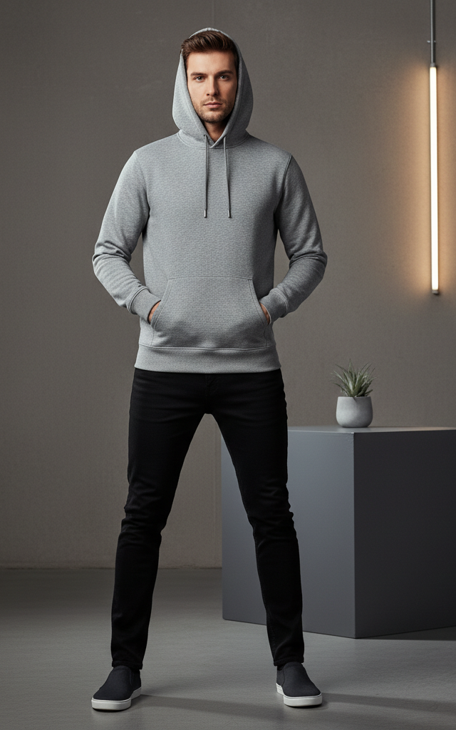 H-Grey Hoodie Heather Gray