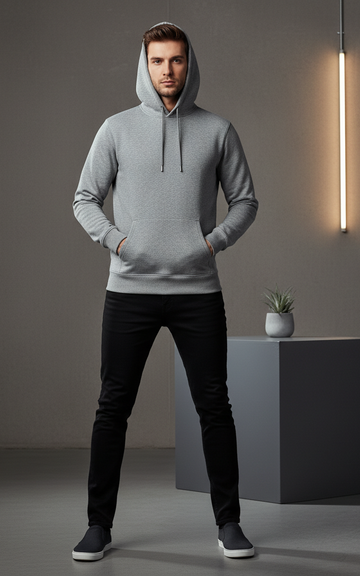 H-Grey Hoodie Heather Gray