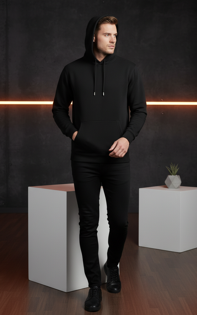 Black Hoodie Black