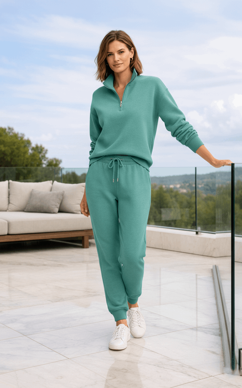 See Green Quarter Zipper Tracksuit See Green