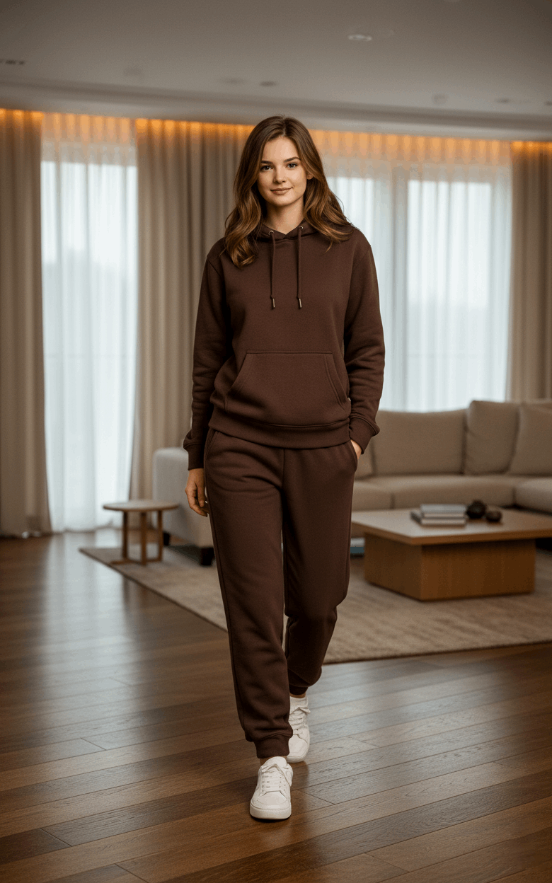 Chocolate Brown Hoodie Tracksuit Chocolate Brown
