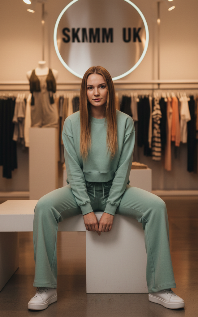 See Green Crop Sweatshirt & Flapper Trouser Tracksuit