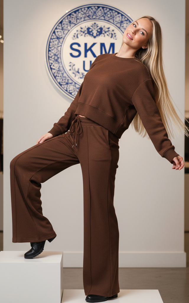 See Green Crop Sweatshirt & Flapper Trouser Tracksuit
