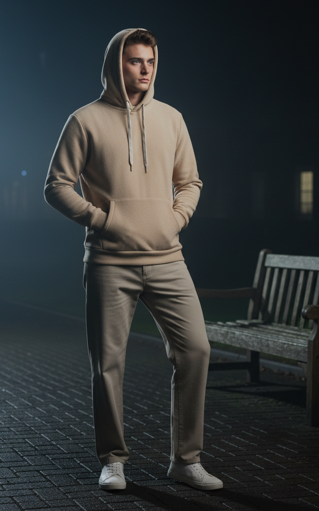 Beige Hoodie Beige