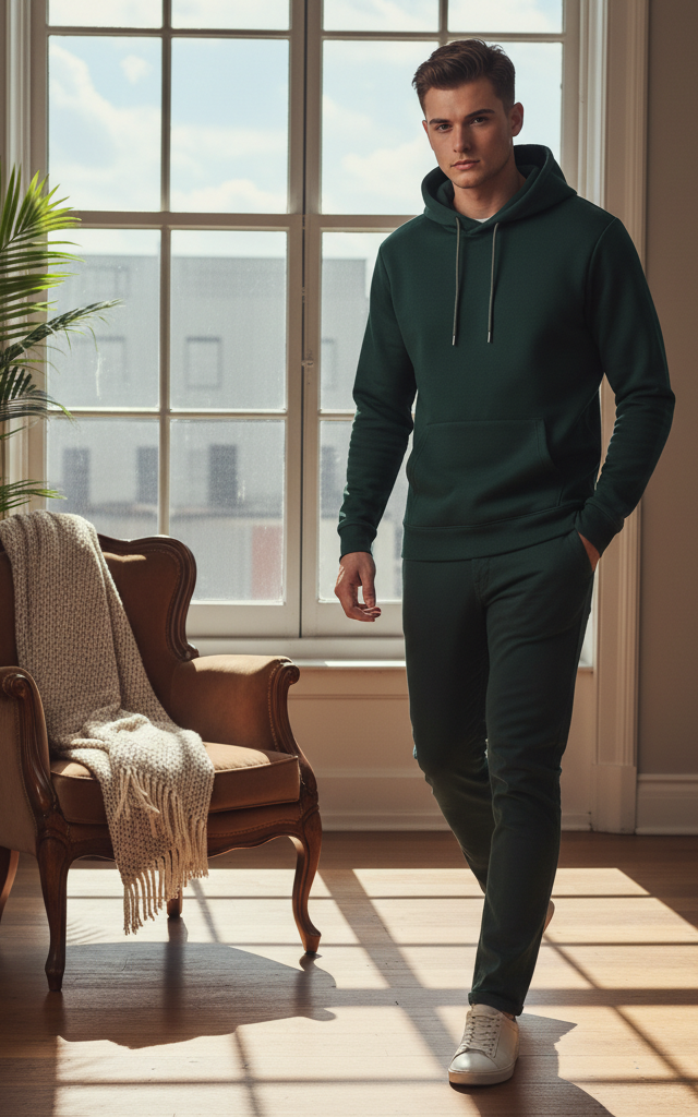 Bottle Green Hoodie Bottle Green