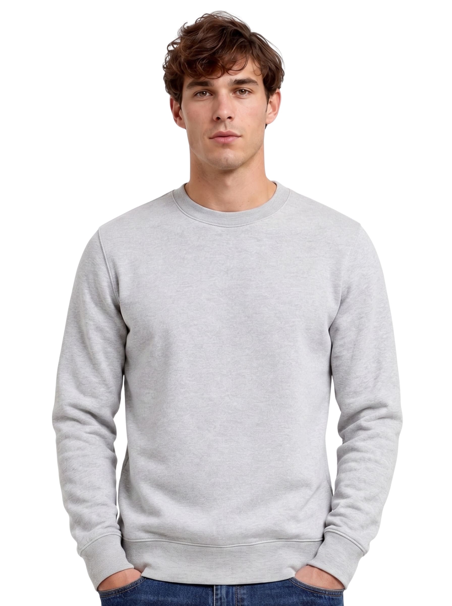 Cozy Men's Sweatshirts | SKM Heather Grey