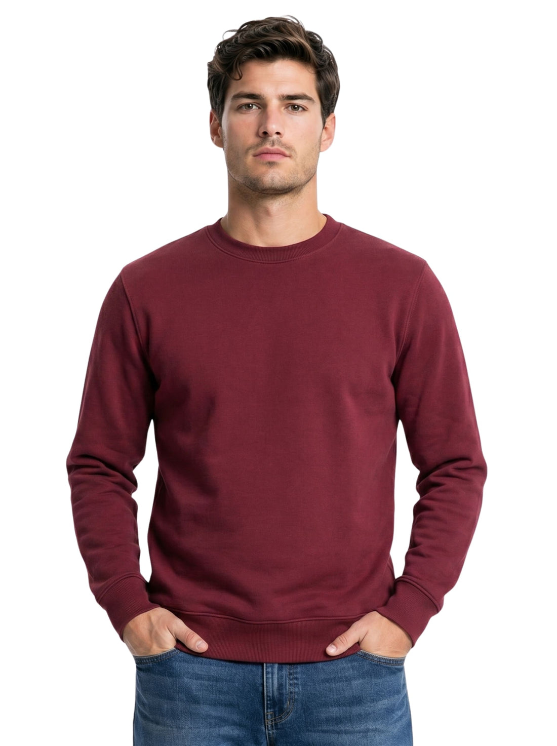 Cozy Men's Sweatshirts | SKM Maroon