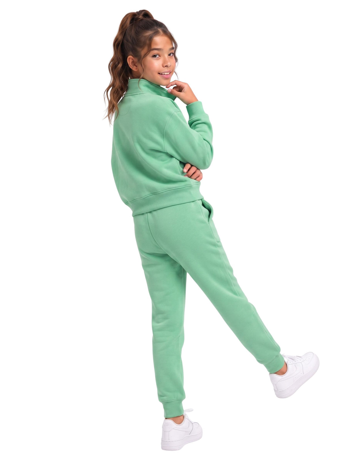 Girls Quarter Zip Tracksuit | SKM