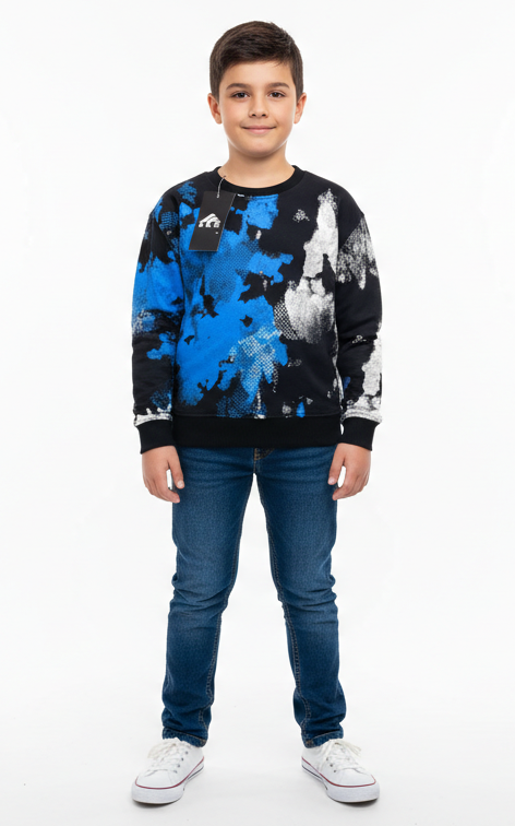 Black Blue Sweatshirt For Boy's