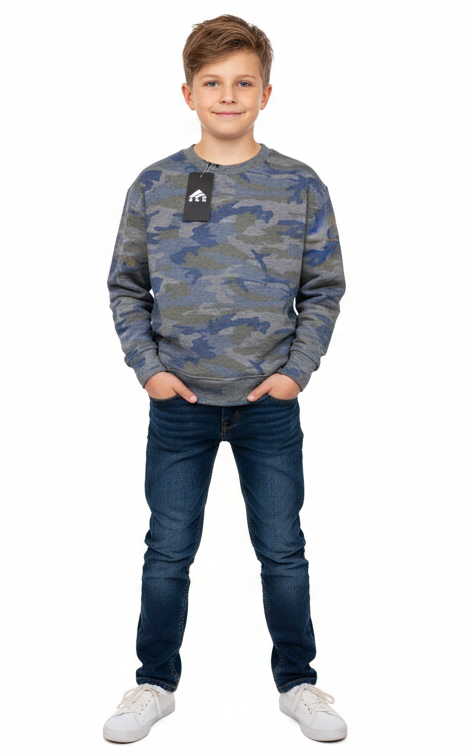 Gray Green Sweatshirt For Boy's