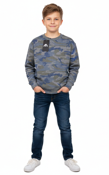 Gray Green Sweatshirt For Boy's