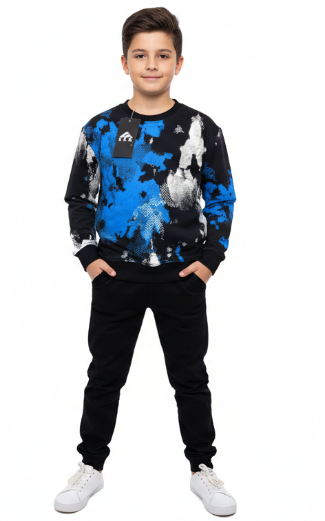 Black Blue Sweatshirt For Boy's