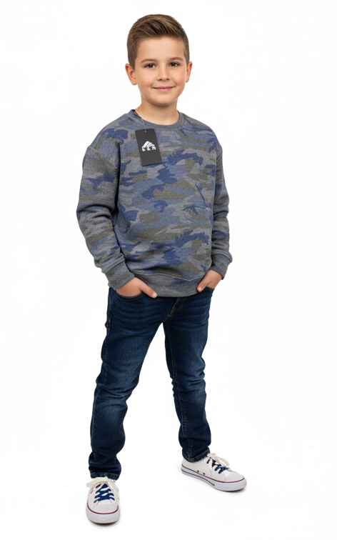 Gray Green Sweatshirt For Boy's