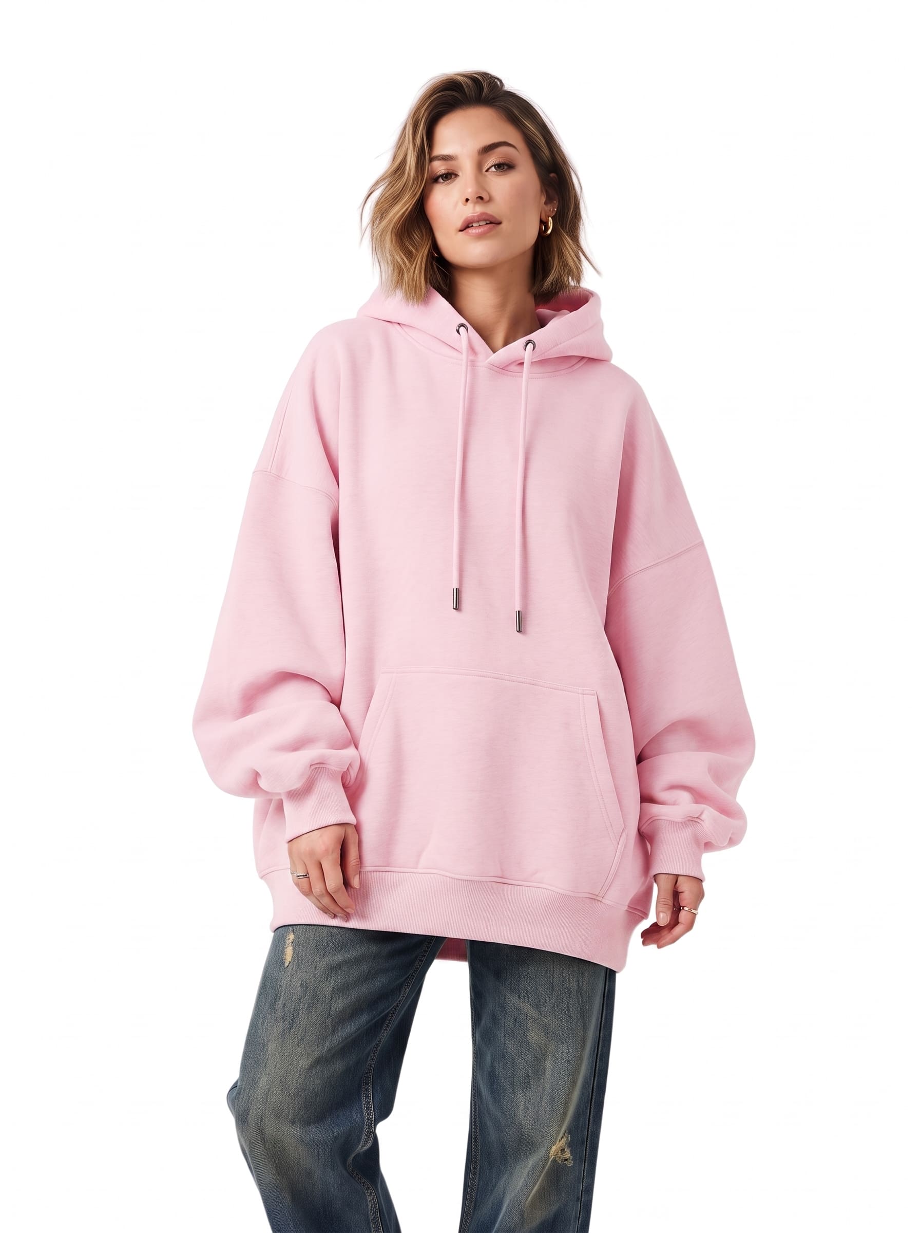 Oversized Women's Hoodie Pack of 3 | SKM Baby Pink